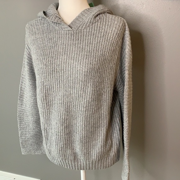 Abound Grey Knit Hooded Sweater - Picture 4 of 11